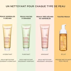 Clarins - Doux Nettoyant Moussant Hydratant - Peaux normales à sèches 125 ml