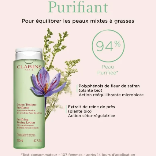 Clarins - Lotion Tonique Purifiante – Peau mixtes à grasses