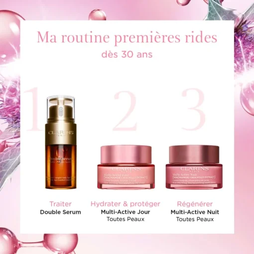 Clarins - Multi-Active Jour - Crème lissante, booster d’éclat Toutes Peaux