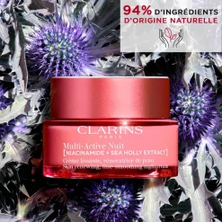Clarins - Multi-Active Nuit - Crème lissante, rénovatrice de peau Peaux sèches
