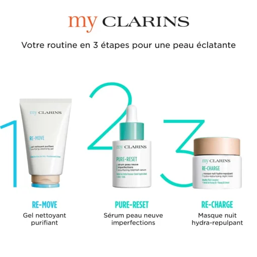Clarins - my Clarins RE-CHARGE Masque nuit hydra-repulpant - Toutes Peaux 50 ml
