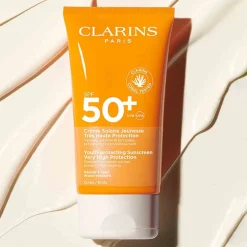 Clarins - SUNCARE Crème Solaire Jeunesse Très Haute Protection SPF 50+ Protection solaire Corps UVA/UVB 50+ 150 ml