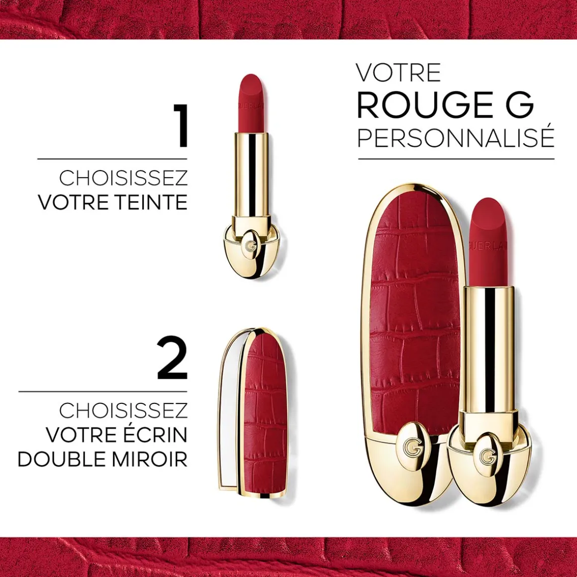 Guerlain - ROUGE G personnalisé - Recharge rouge à lèvres