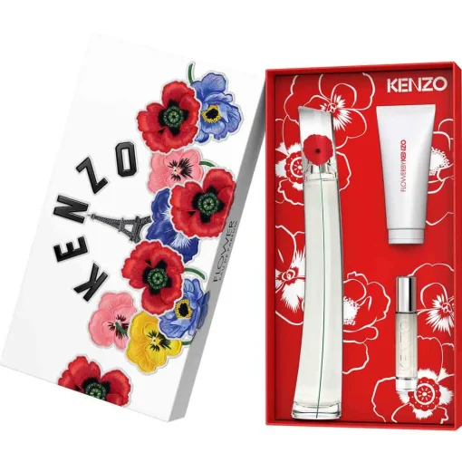 Kenzo - Flower By Kenzo - Coffret Eau de Parfum 100ml + Vaporisateur de voyage 10ml + Lait corps 75ml
