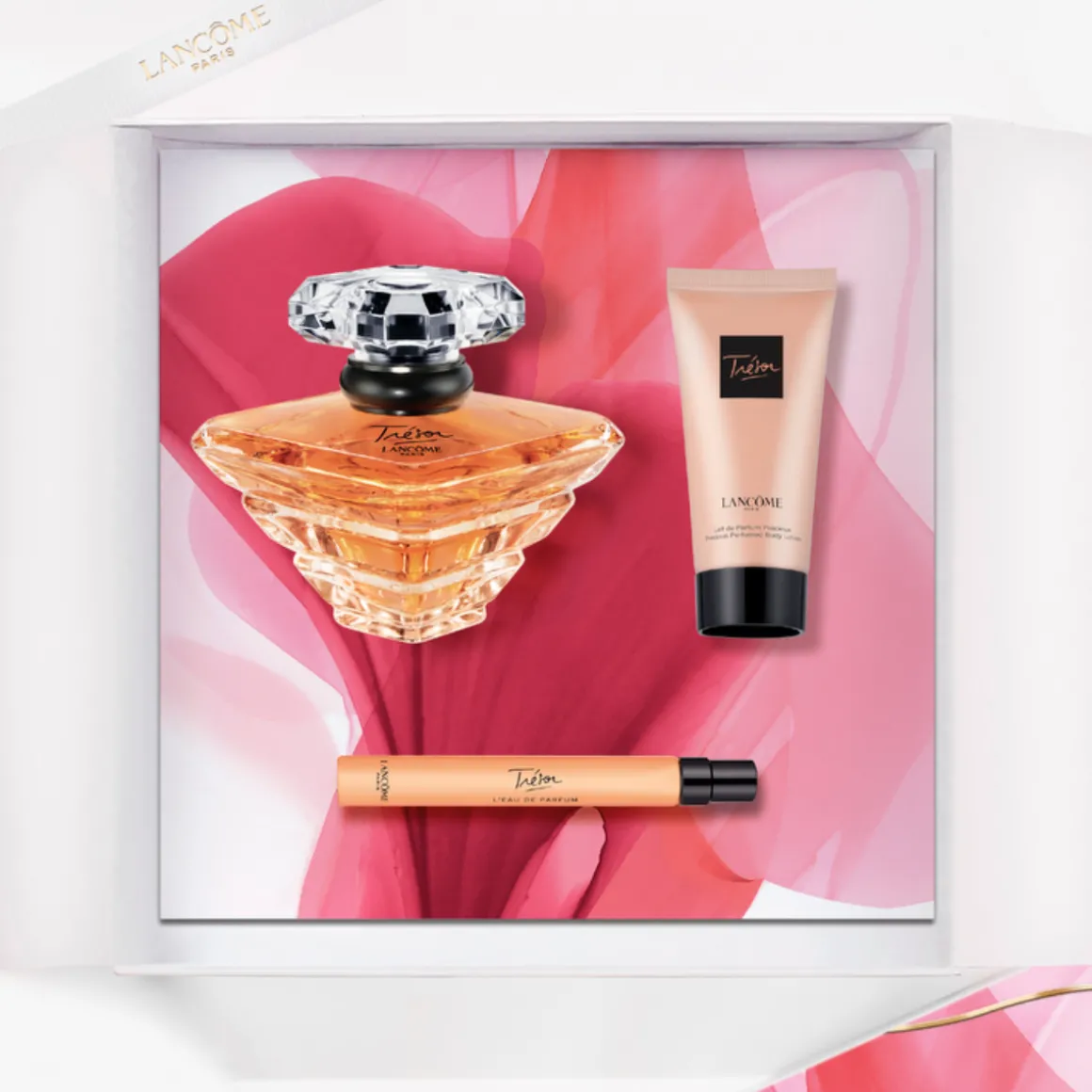 Lancôme - Coffret Edition Limitée Fête des MèresTRESOR EDP 100ML + TRESOR EDP 10ML + LAIT CORPS 50ML
