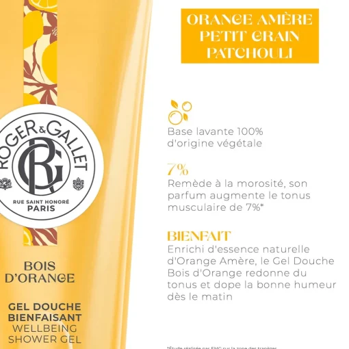 Roger & Gallet - Bois d'Orange - Gel Douche Bienfaisant 200ml