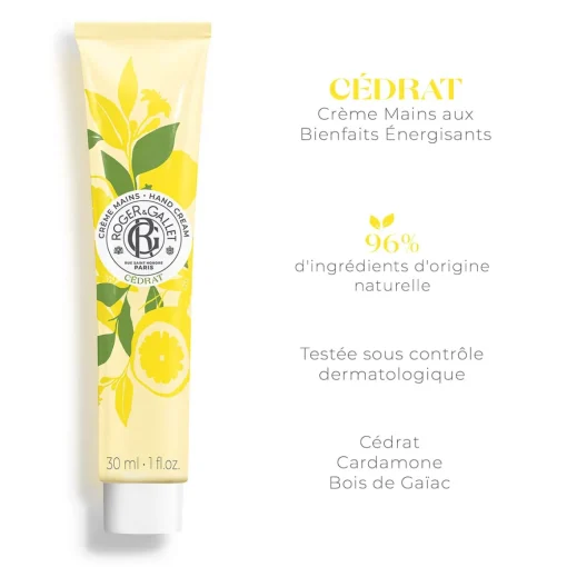 Roger & Gallet - Cédrat - Crème Mains Bienfaisante 30ml