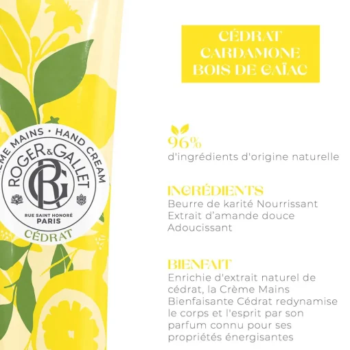Roger & Gallet - Cédrat - Crème Mains Bienfaisante 30ml