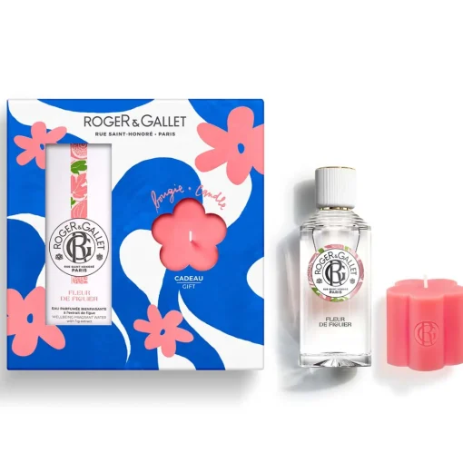 Roger & Gallet - Coffret Fleur De Figuier - Eau Parfumée Bienfaisante 100ml + Bougie Parfumée