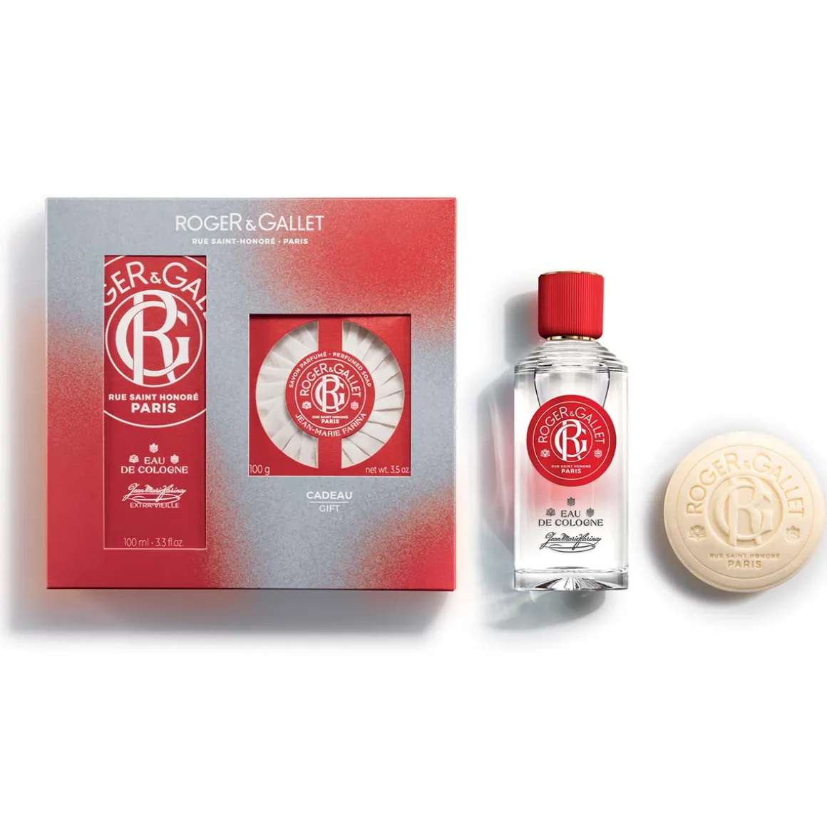 Roger & Gallet - Coffret Jean Marie Farina - Eau de Cologne 100ml + Savon 100g