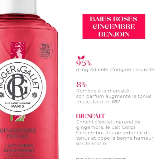 Roger & Gallet - Gingembre Rouge - Lait Corps Bienfaisant 250ml