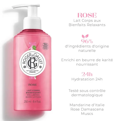 Roger & Gallet - Rose - Lait Corps Bienfaisant 250ml