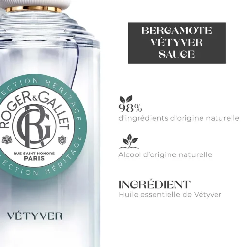 Roger & Gallet - Vétyver - Eau Parfumée Bienfaisante